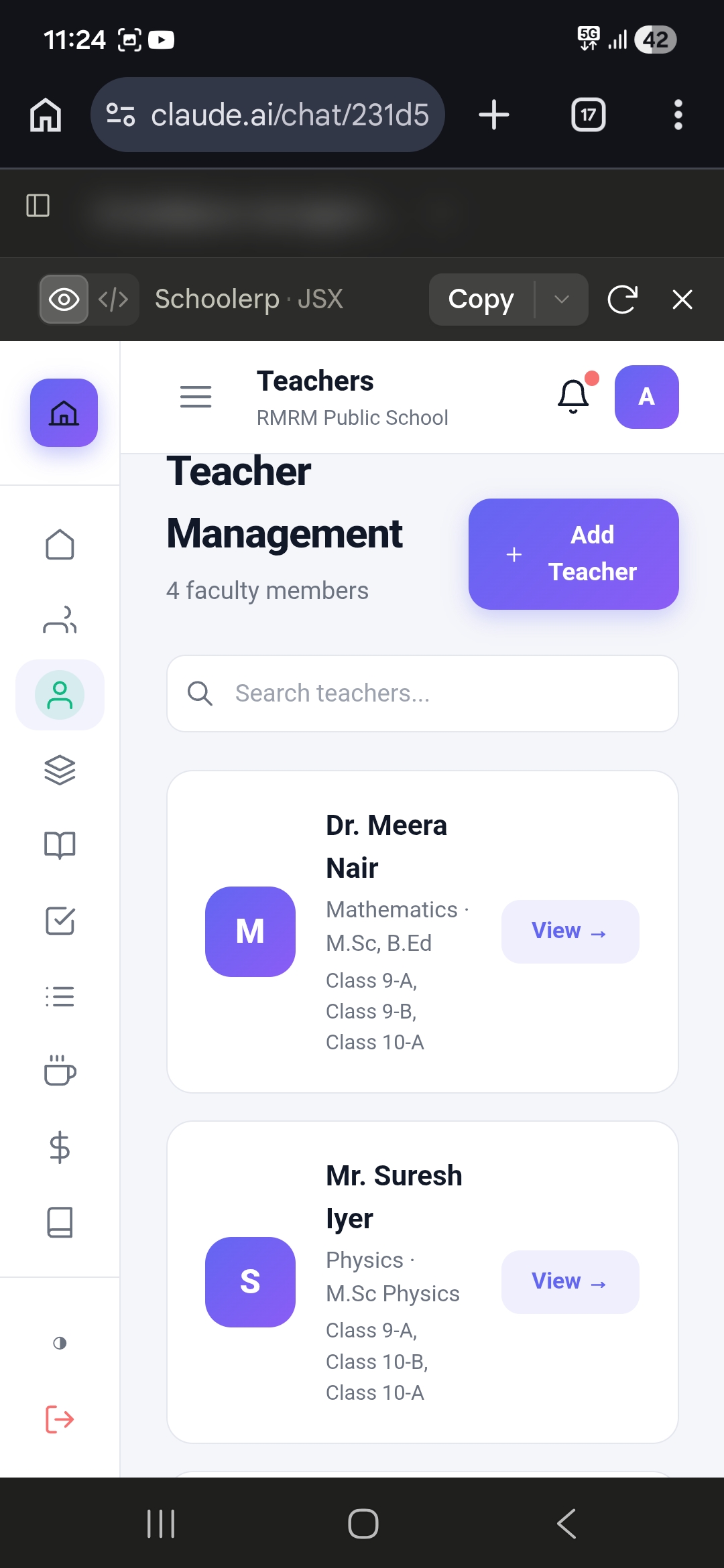 School Fee & Financial Management — Screen 1
