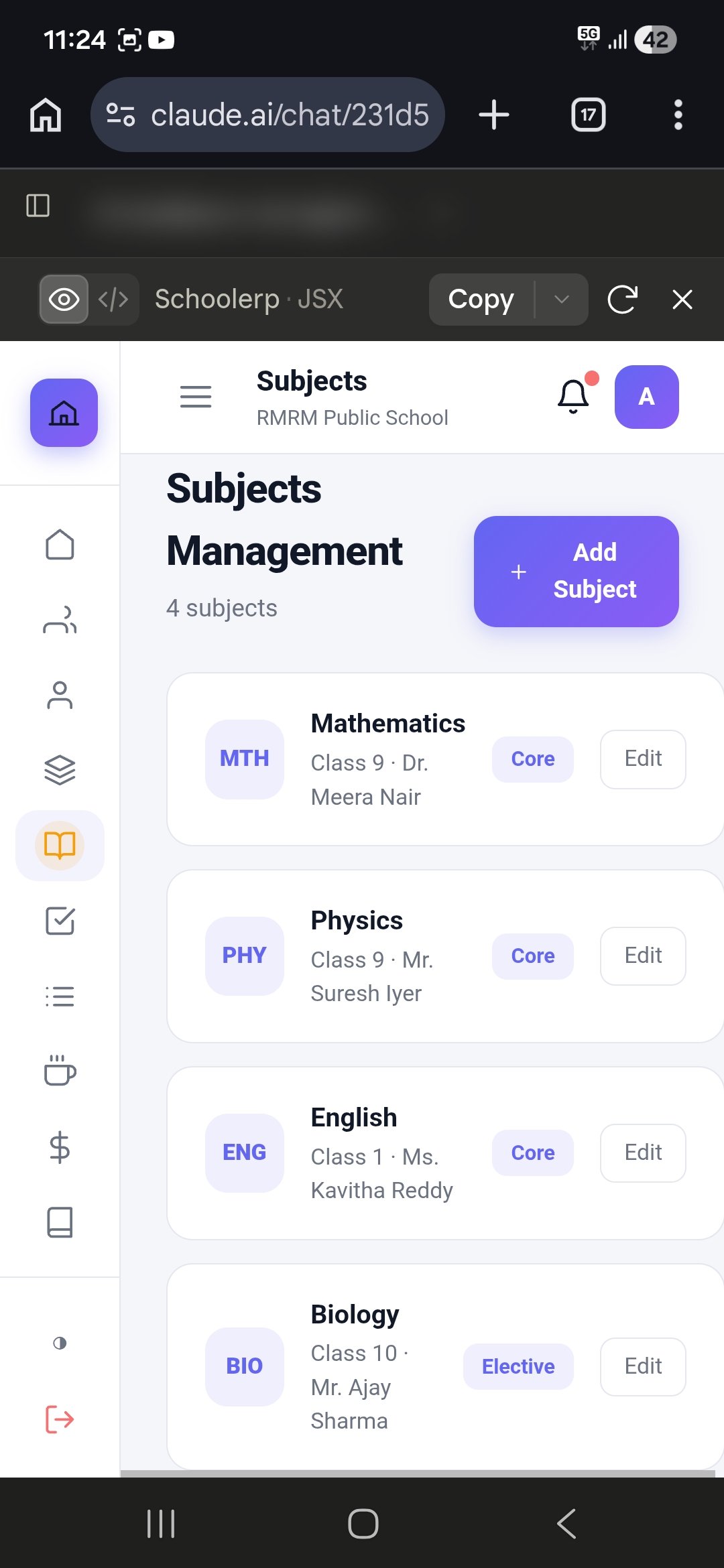 School Fee & Financial Management — Screen 3