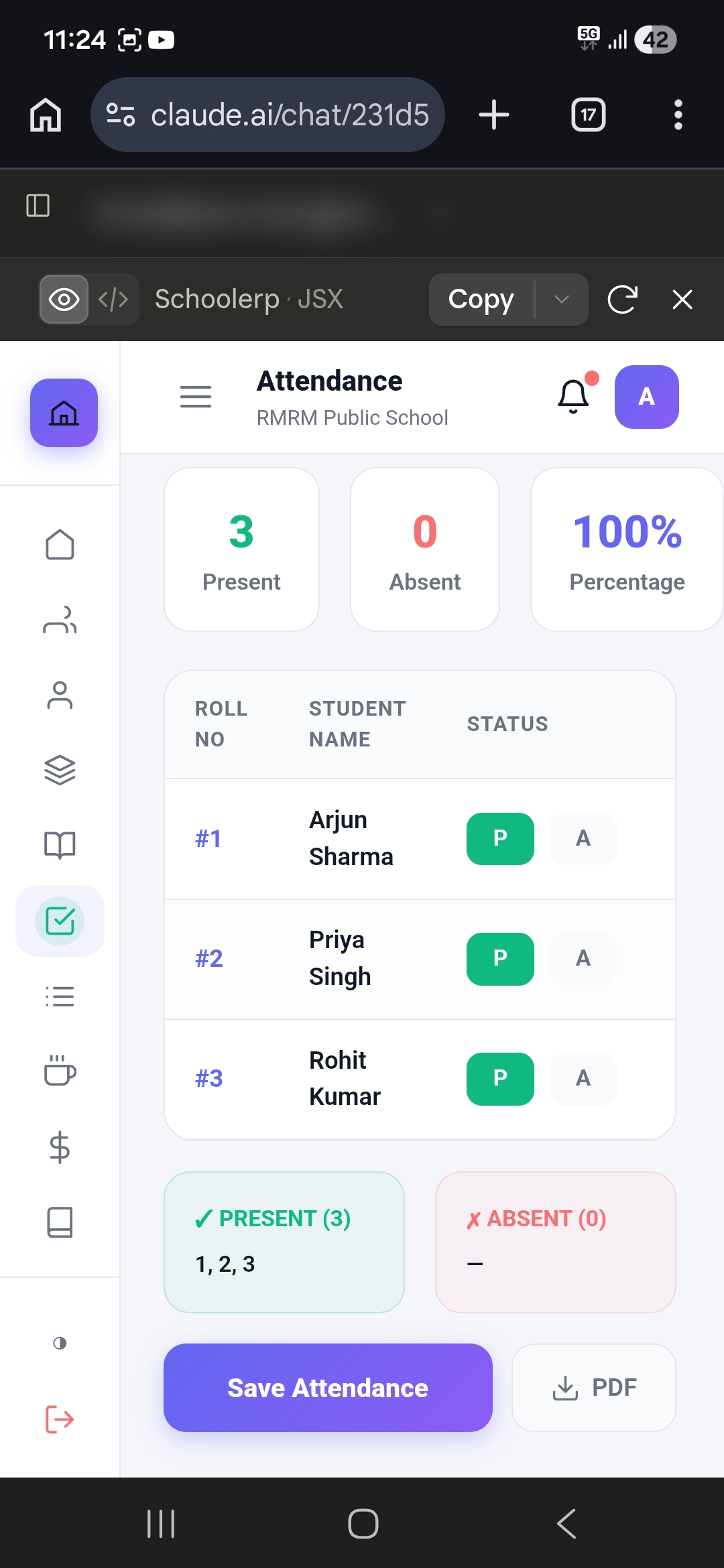 School Transport & Bus Management — Screen 1