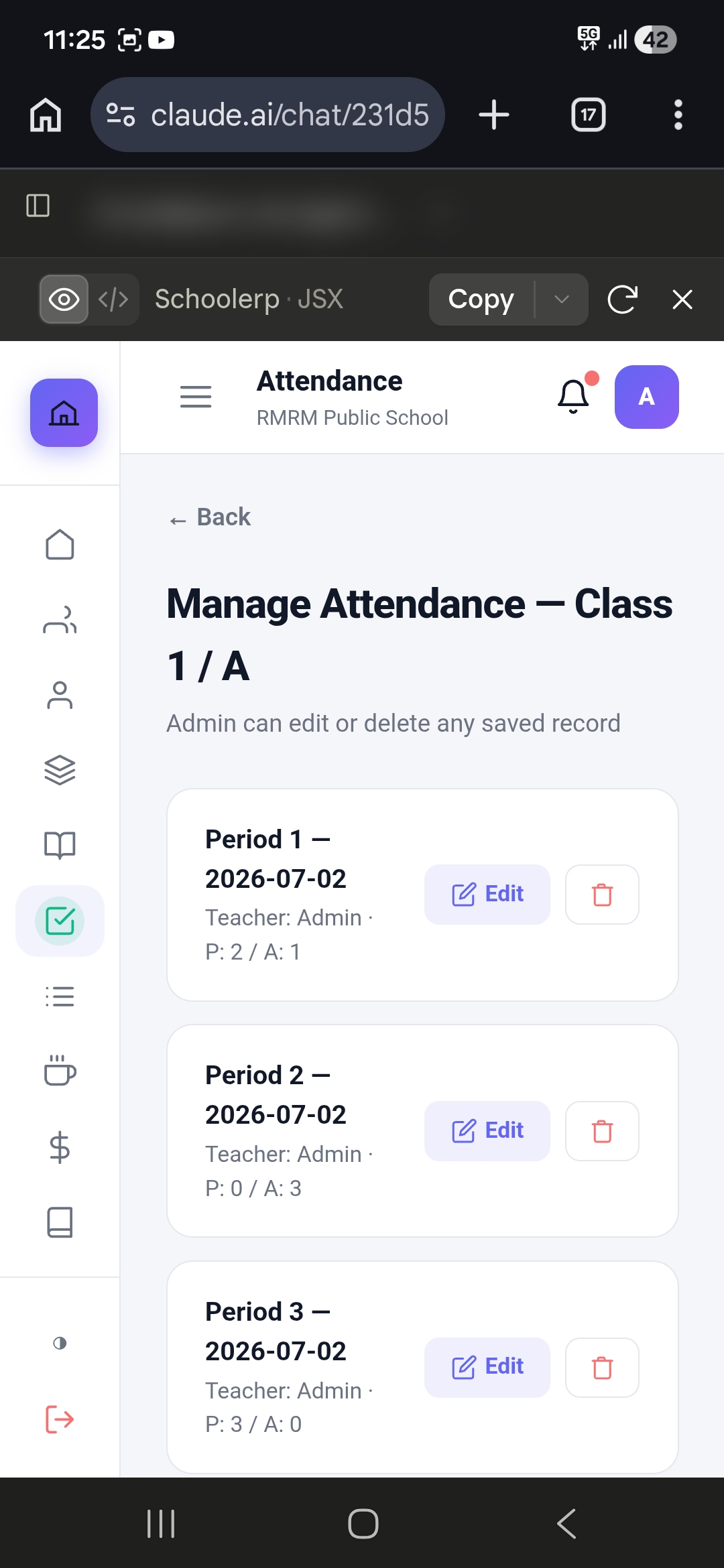 School Transport & Bus Management — Screen 3
