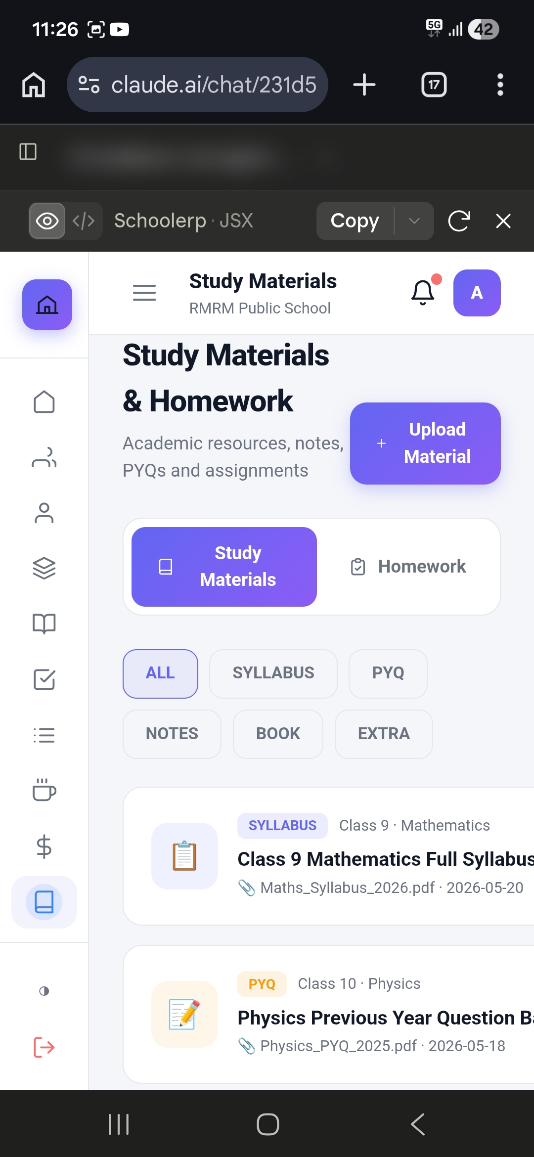 Timetable & Schedule Builder — Screen 3