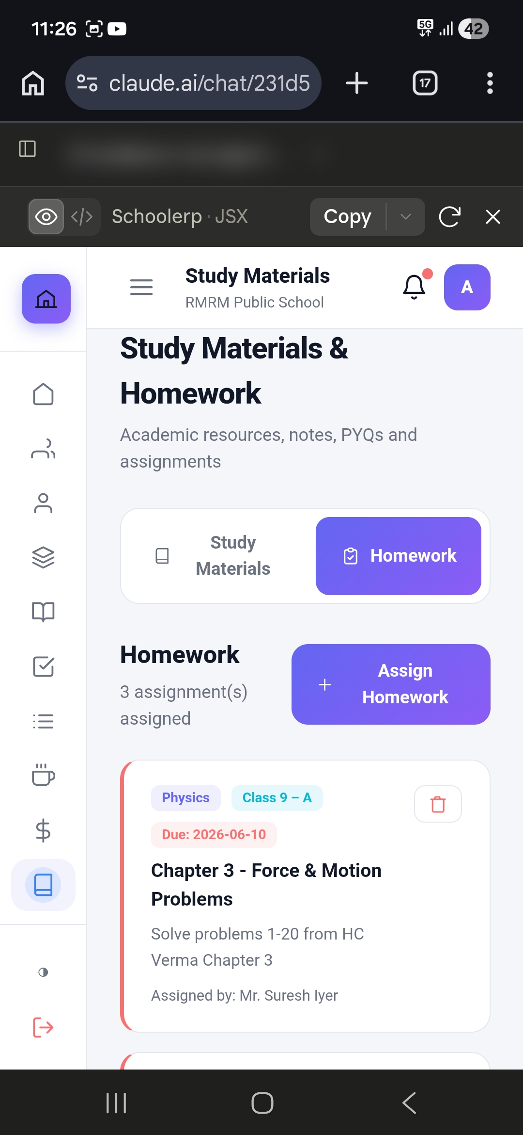 Timetable & Schedule Builder — Screen 4