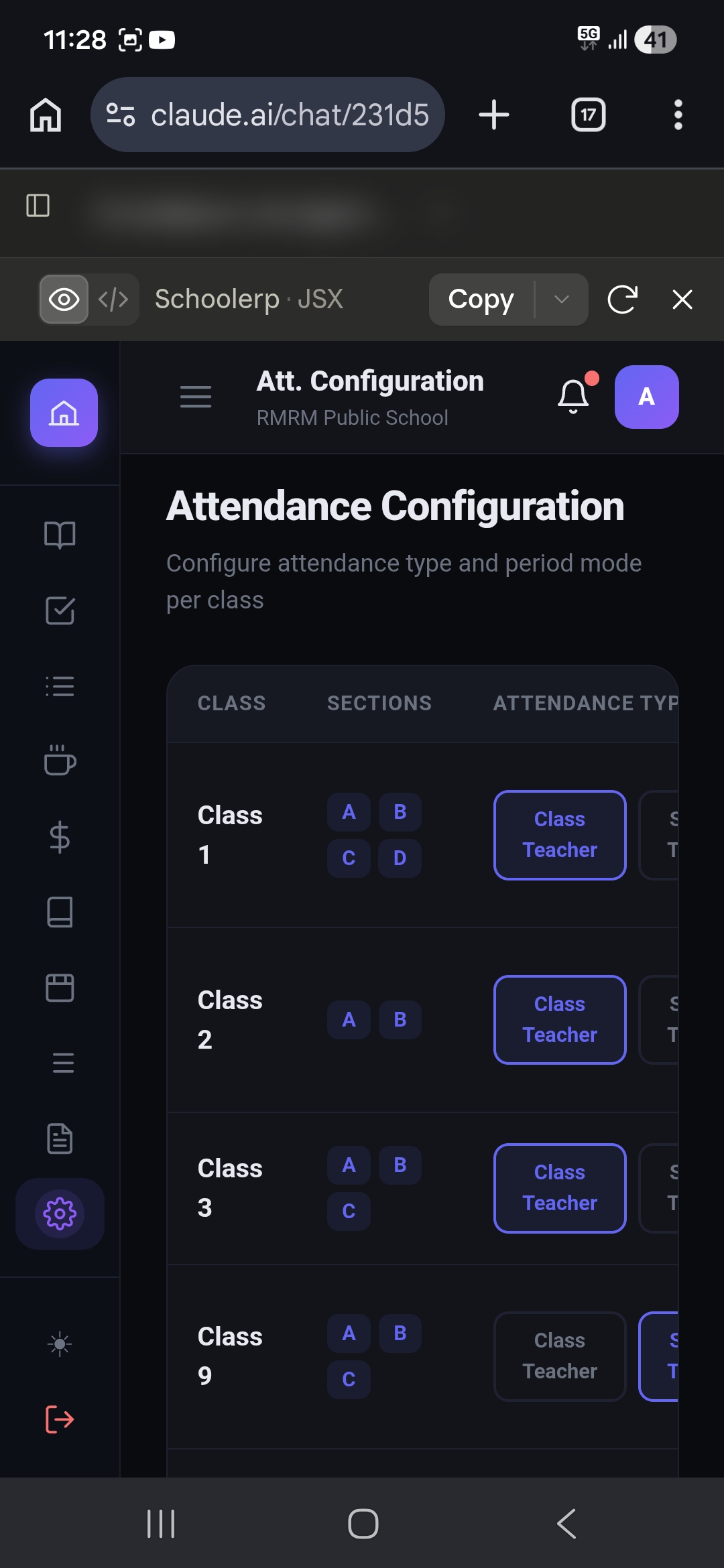 Teacher Workplace & Gradebook Portal — Screen 4