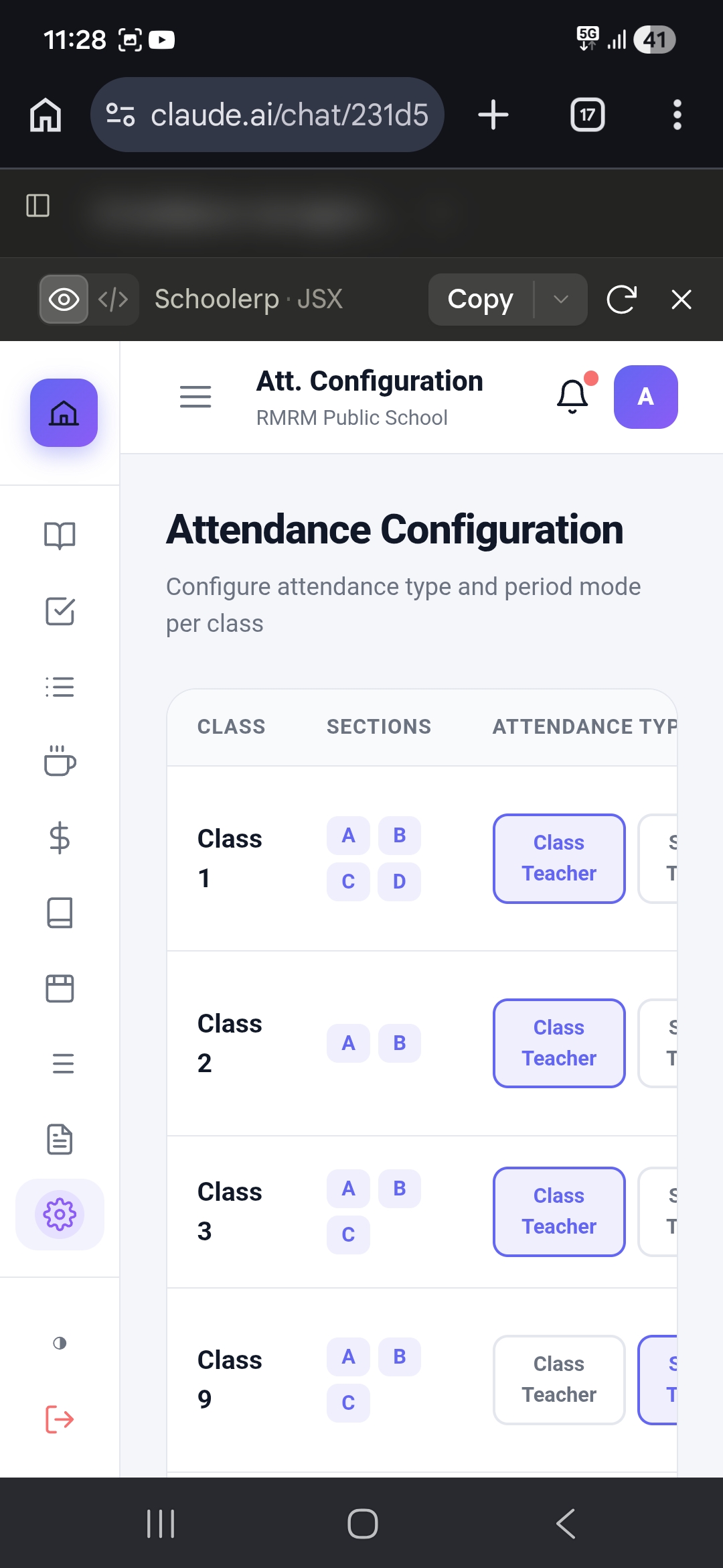 Enterprise School ERP Platform — Screen 3